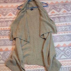 Eclipse Tan Shrug Sweater with Open Front Design